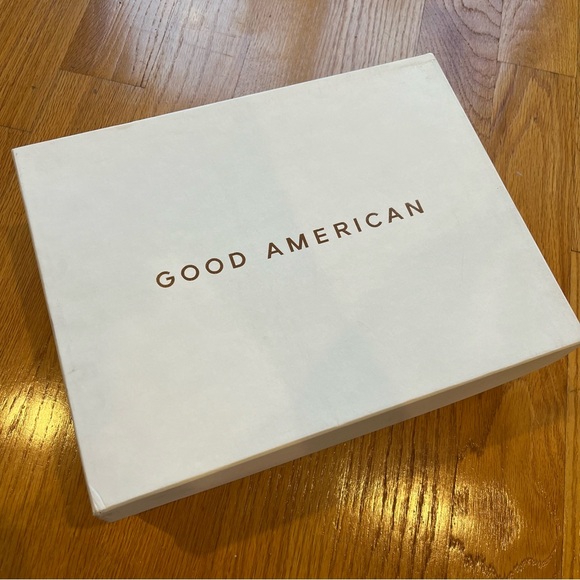 Good American Neoprene Clear Wedge Mule Sandals Block Heel Black Size 7.5 NWB - Picture 12 of 14